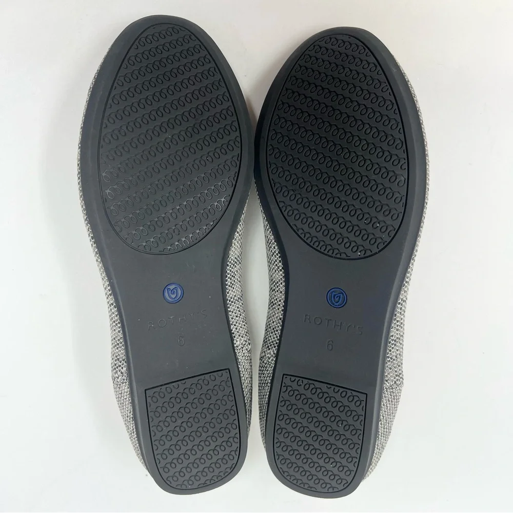 Rothy's Heather Grey Loafer Size 6 Slip-On Comfortable Casual Rounded Toe
